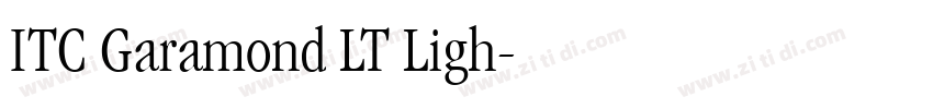 ITC Garamond LT Ligh字体转换